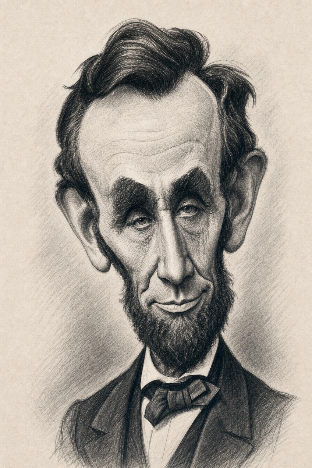 Artystyczna karykatura Abrahama Lincolna